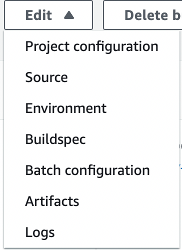 AWS CodeBuild project components